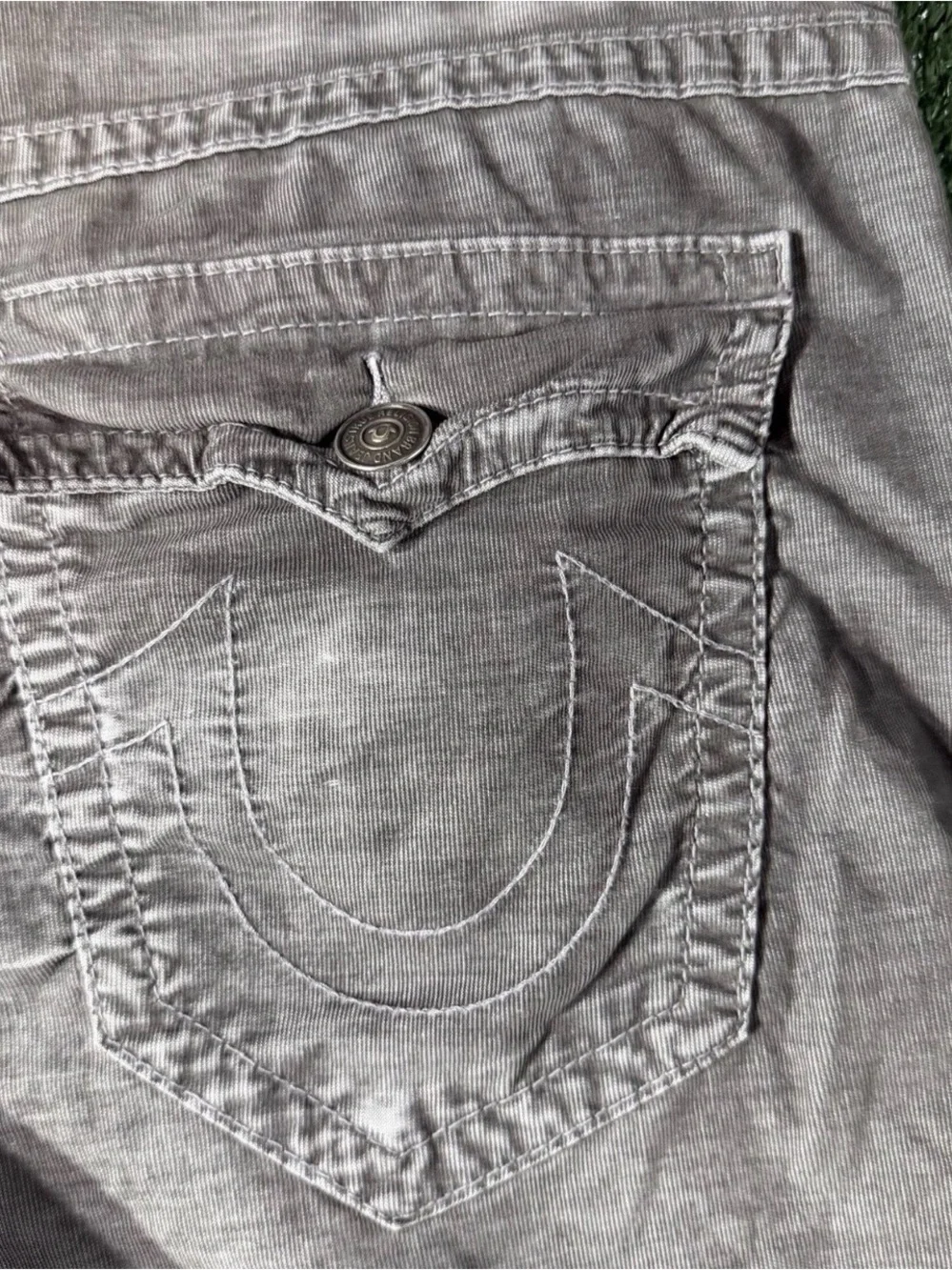 True Religion Ricky Corduroy Jean Shorts Men's Cut Off Y2k Size 36